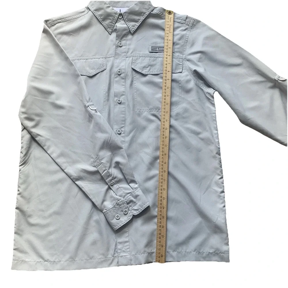 Habit Men's River Guide Lg Sleeve Fishing Shirt M-Solar Factor Grey‎ Lightweight